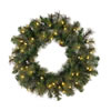Photograph of 30" Modesto Mix Pine Wreath 50WmWht LED