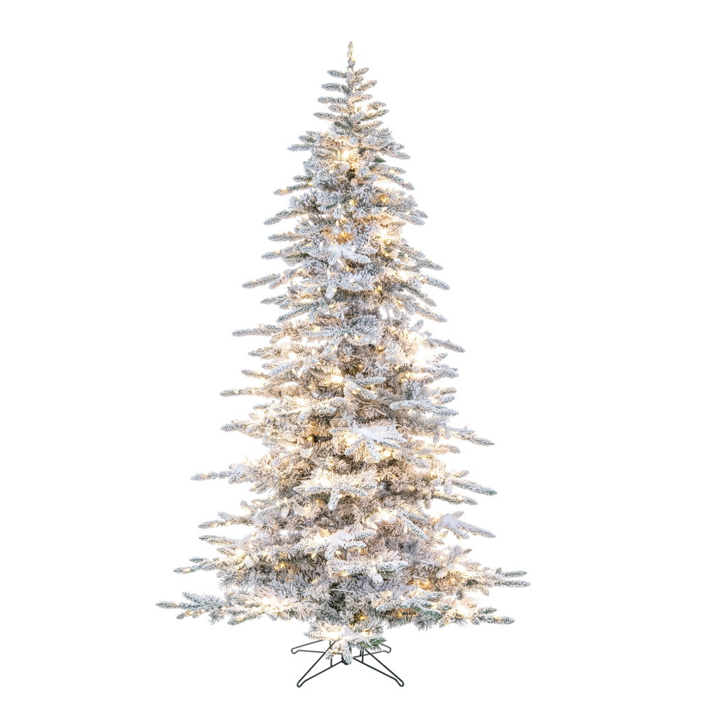 クリスマスツリーA A253276LED - Flocked Winter Christmas Tree | Vickerman