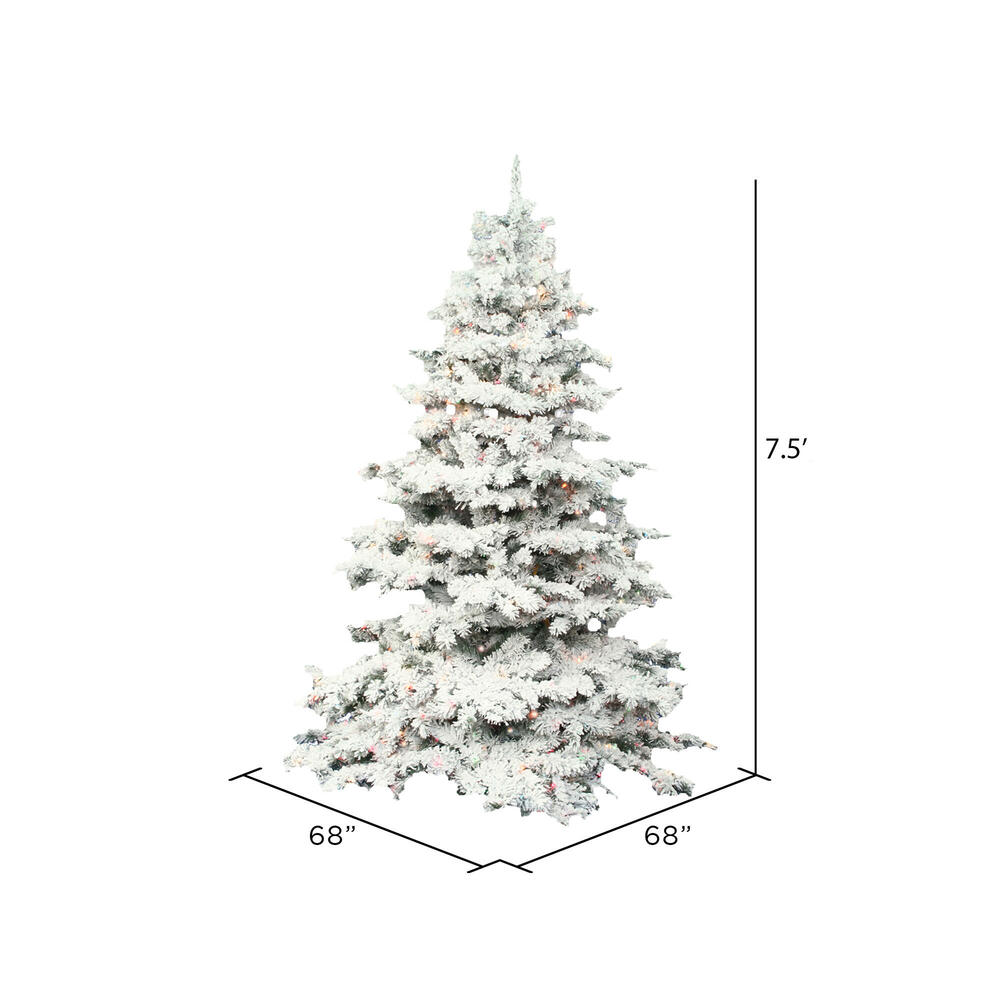 A806376LED - Flocked Alaskan Pine Christmas Tree