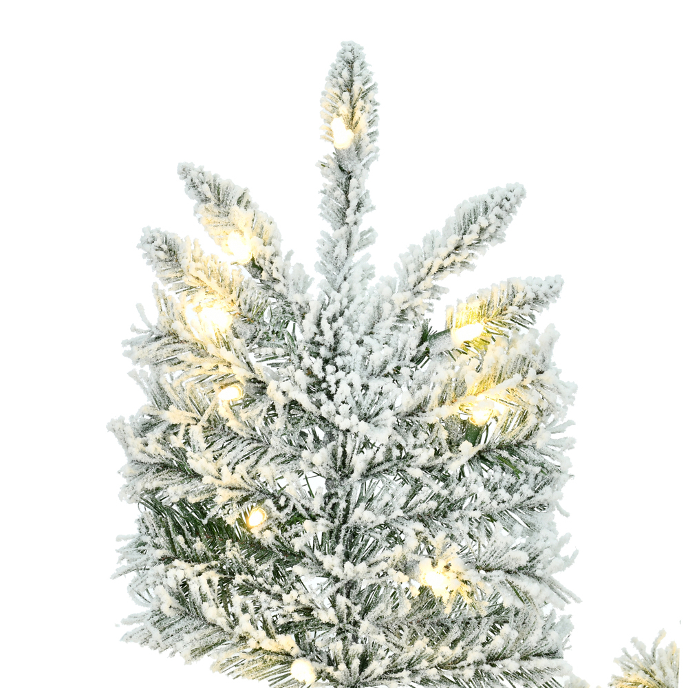 A895076LED - Flocked Utica Fir Christmas Tree | Vickerman