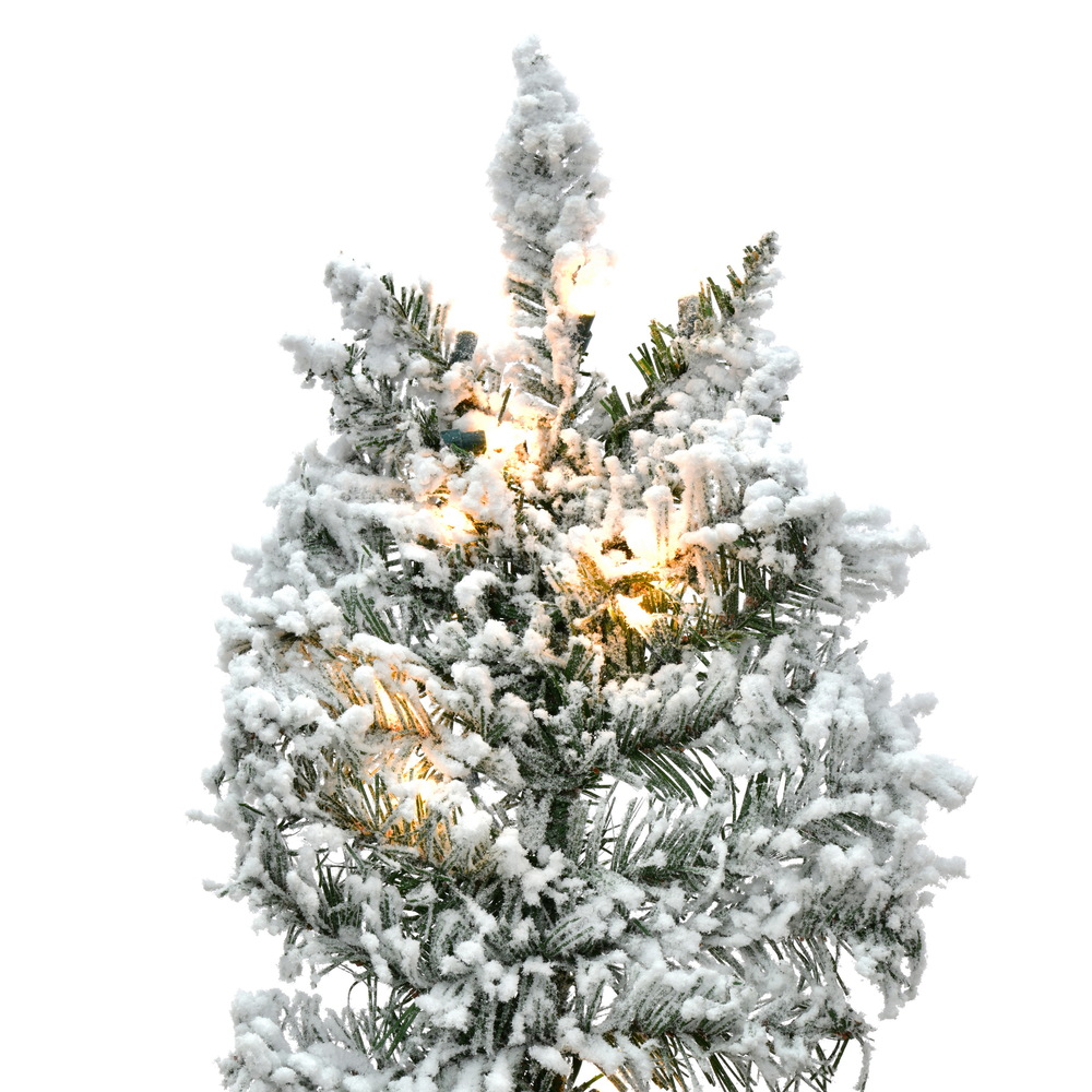 A895082LED - Flocked Utica Fir Christmas Tree | Vickerman