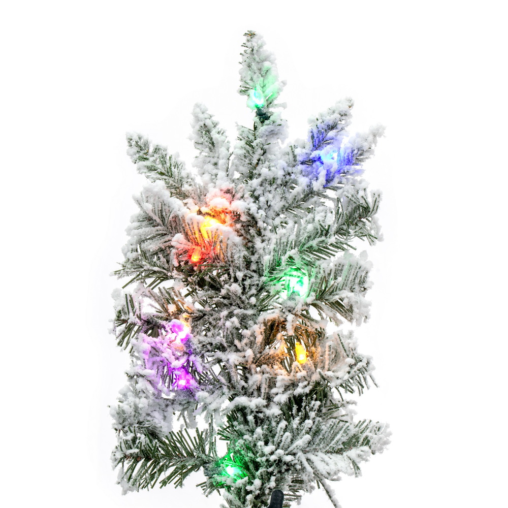 A895082LED - Flocked Utica Fir Christmas Tree | Vickerman