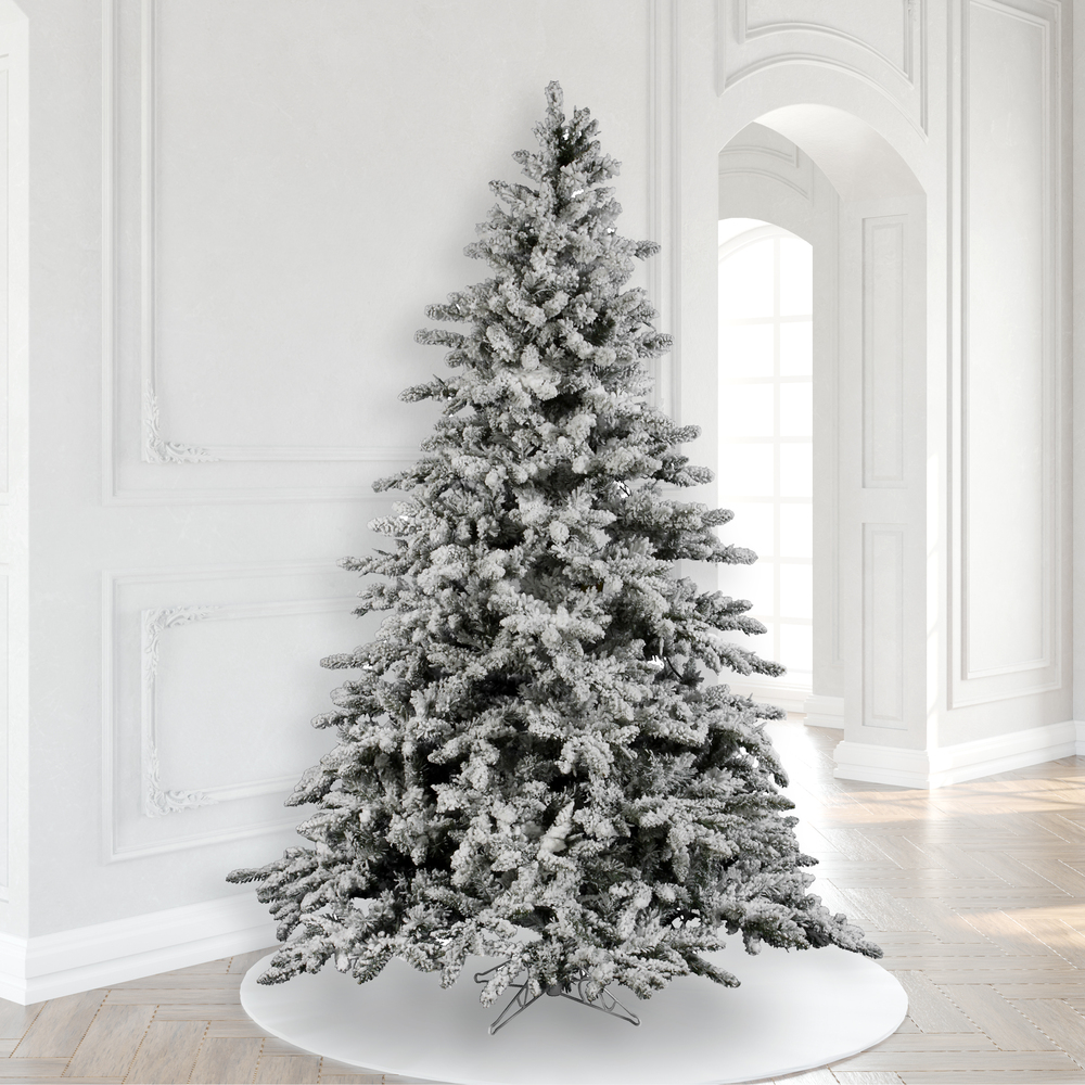 A895181LED - Flocked Utica Fir Christmas Tree | Vickerman