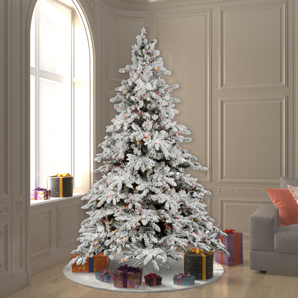 ✳︎new arrival✳︎christmastreeクリスマスツリー④white A895181LED - Flocked Utica Fir Christmas Tree | Vickerman