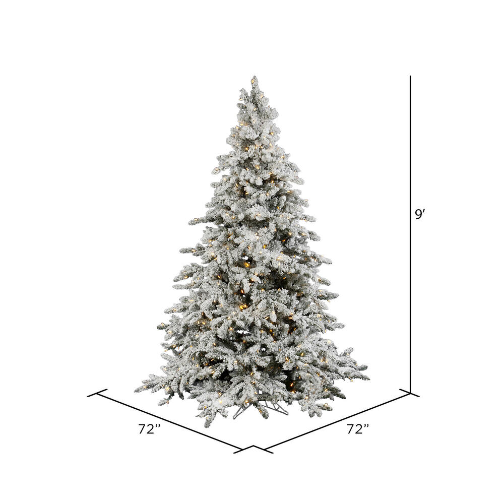 A895181LED - Flocked Utica Fir Christmas Tree | Vickerman