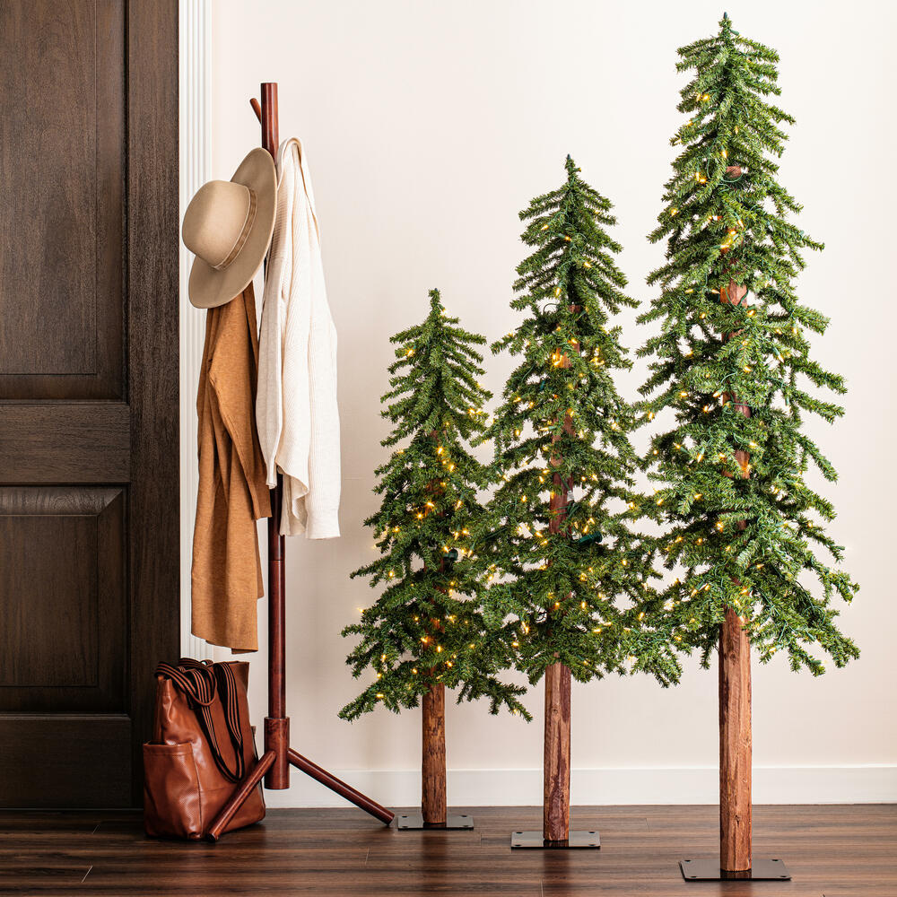 B907384LED - Natural Bark Alpine Alpine Tree | Vickerman