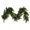 Photograph of 6' x 12" Holiday Pine Garland with Cones
