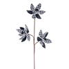 Photograph of 27" Black/White Poinsettia Spray 2/Bag