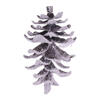 Photograph of 6" Snowy Glitter Pinecone Ornament 3/Bag