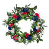 Photograph of 22" Red White Blue Floral Wreath