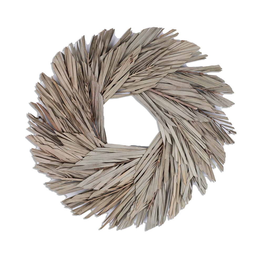 H8CLW000 - Khejur Leaf Wreath Natural Wreath | Vickerman