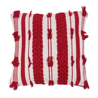 Red and White Holiday Pillow