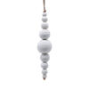 Photograph of 7" White Wooden Bead Ornament 2/bag