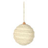 Photograph of 4" White Braided Cotton Ball Orn 4/Bag
