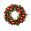 Photograph of 30" Mixed Green Wreath Red Décor