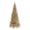 7.5'x40" Tinsel Champagne Slim Fir 1238T UNLIT