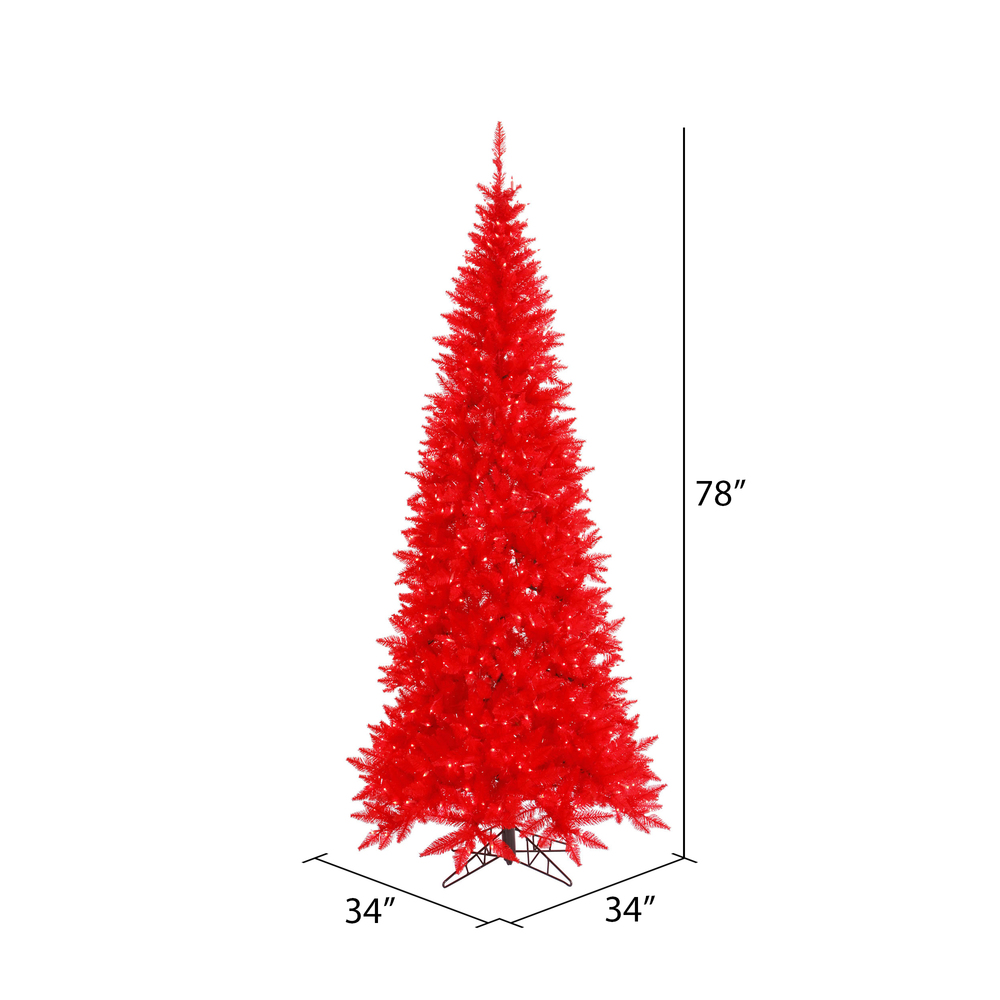 K161266LED - Red Fir Christmas Tree | Vickerman