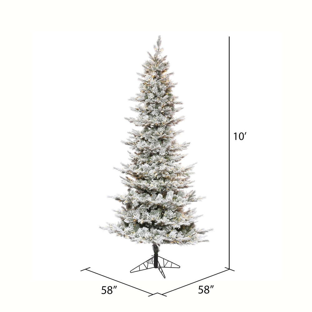 K173185 - Flocked Kiana Pine Christmas Tree | Vickerman