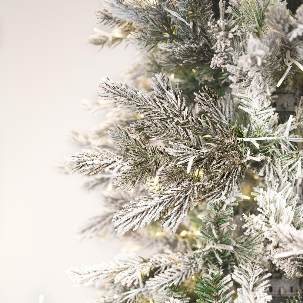 K173185 - Flocked Kiana Pine Christmas Tree | Vickerman