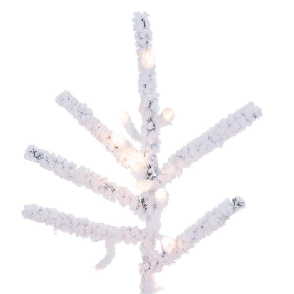 K226076LED - Flocked Slim Pistol Pine Christmas Tree