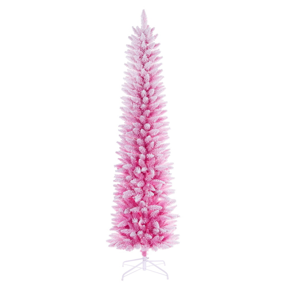 K255045 - Flocked Pink Fir Christmas Tree | Vickerman