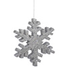Photograph of 12" Silver Outdoor Glitter Snowflake