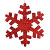 Photograph of 18" Red Outdoor Glitter Snowflake