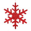 Photograph of 30" Red Outdoor Glitter Snowflake