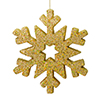 Photograph of 12" Gold Glitter Snowflake Outdoor