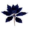 Photograph of 9" Blue Dbl Velvet Poinsettia Pick 2/Bag