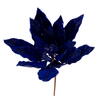 Photograph of 14" Blue Dbl Velvet Poinsettia Pick