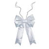 Photograph of 12" x 15" Silver Metallic UV Bow 3.5" Sz