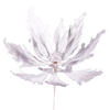Photograph of 16" x 22" White Velvet Poinsettia Pick