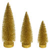 Photograph of 7"-9"-11" Gold Glitter Oval Tree 3/Set