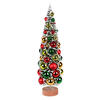 Photograph of 18" Frosted Grn Tree Red-Grn-Gold Balls