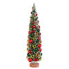 Photograph of 24" Frosted Grn Tree Red-Grn-Gold Balls