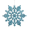 Photograph of 4" Turquoise Glitter Snowflake 24/Pvc Bx