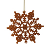 Photograph of 4" Burn Orange Glit Snowflake 24/Pvc Bx