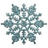 Photograph of 4" Baby Blue Glitter Snowflake 24/Pvc Bx