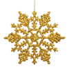 Photograph of 4" Antique Gold Glitter Snowflake 24/Pvc