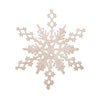 Photograph of 8" Ivory Glitter Snowflake 12/Pvc Box