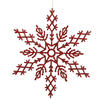 Photograph of 6.25" Red Glitter Snowflake 12/Pvc Box