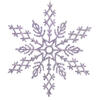 Photograph of 8" Lavender Glitter Snowflake 12/Pvc Box