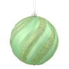 Photograph of 6'' Celadon Green Matte-Glit Swirl Ball