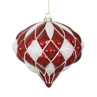 Matte and Glitter Diamond Onion Ornament