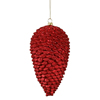 Photograph of 7" Red Matte-Glitter Pinecone