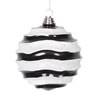 Photograph of 6" Black-White Candy Glitter Wave Ball