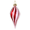 Photograph of 8" Red-White Candy Glitter Swirl Drop