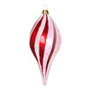 Photograph of 12" Red-White Candy Glitter Swirl Drop