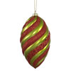 Photograph of 8" Lime-Red Candy Glitter Swirl Drop